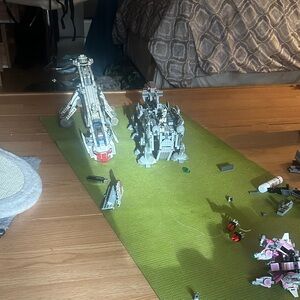 Lego Spaceship and Castle Set - Gray, Red, Pink